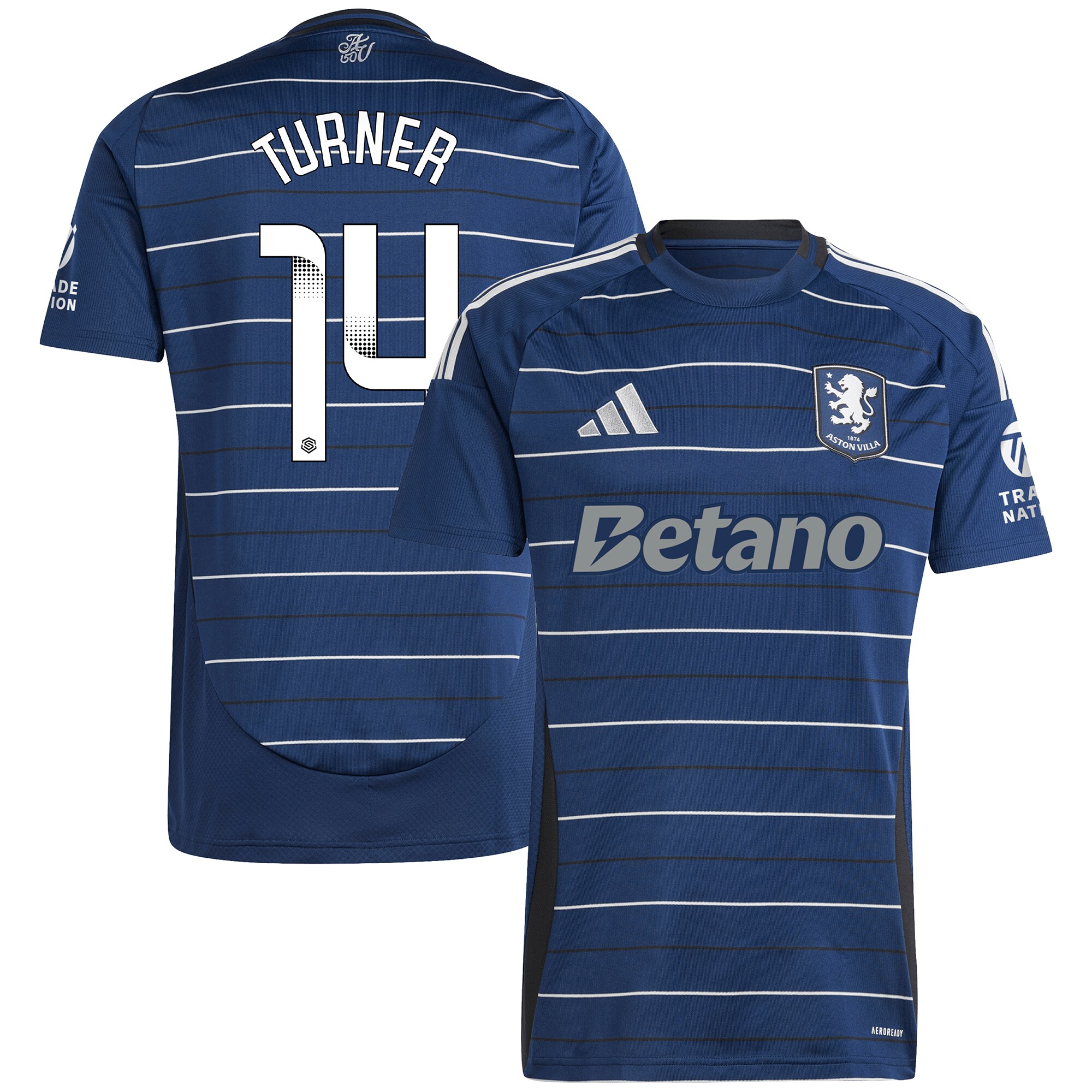 Aston Villa aston villa wsl adidas third shirt 2024-25 with turner 14 printing Kits - Official Football Shirts & Training Gear