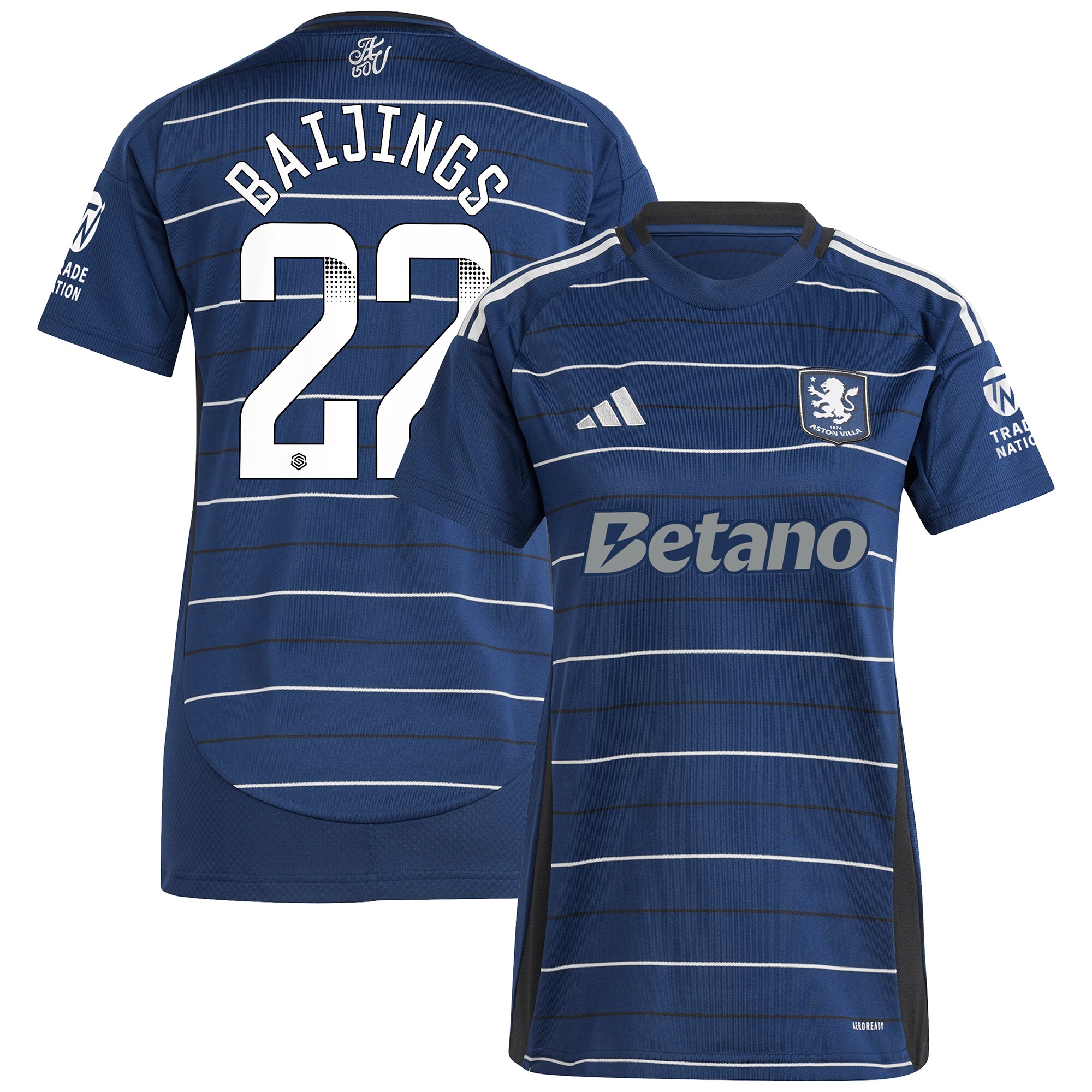 Aston Villa aston villa wsl adidas third shirt 2024-25 – womens with baijings 22 printing Kits - Official Football Shirts & Training Gear