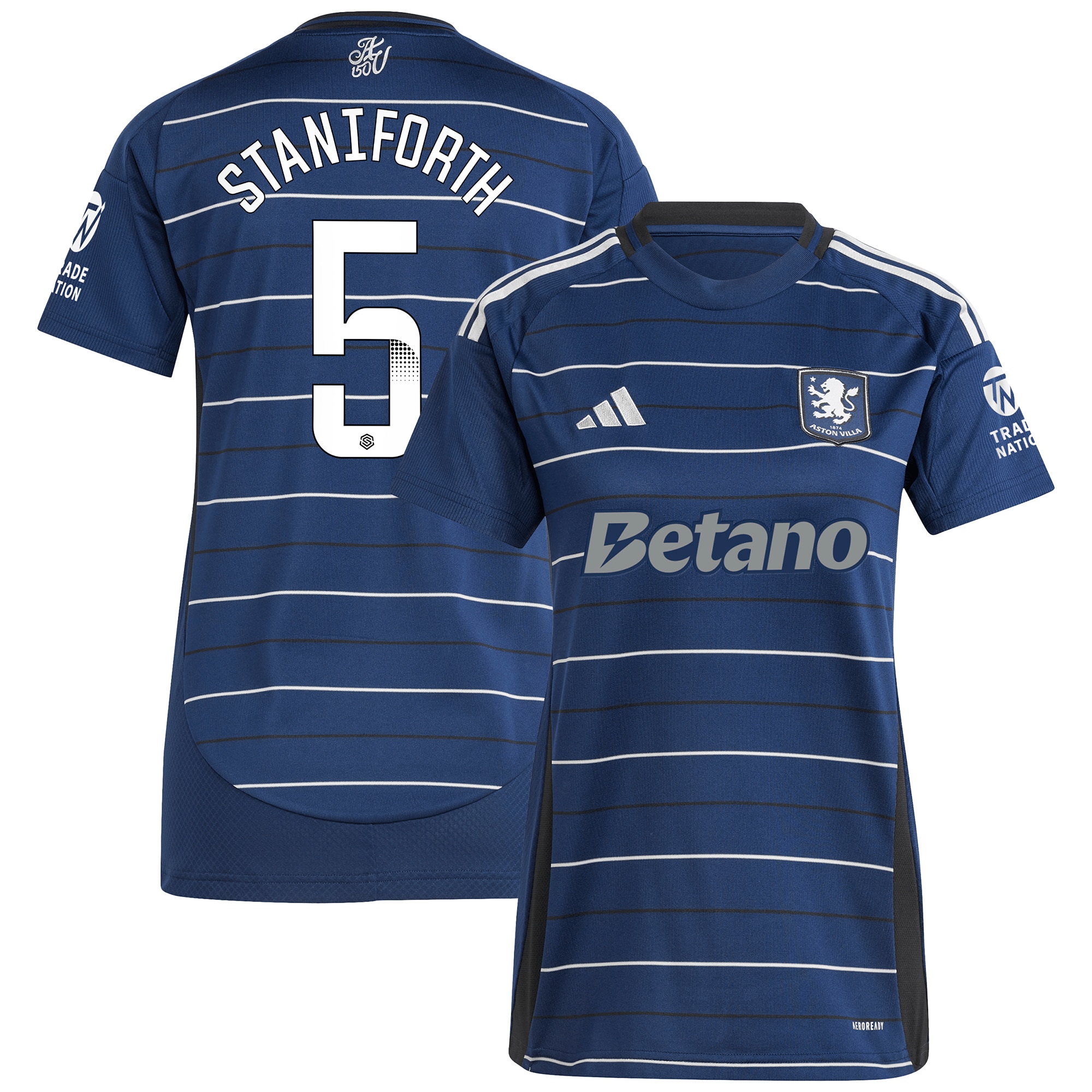 Aston Villa aston villa wsl adidas third shirt 2024-25 – womens with staniforth 5 printing Kits - Official Football Shirts & Training Gear