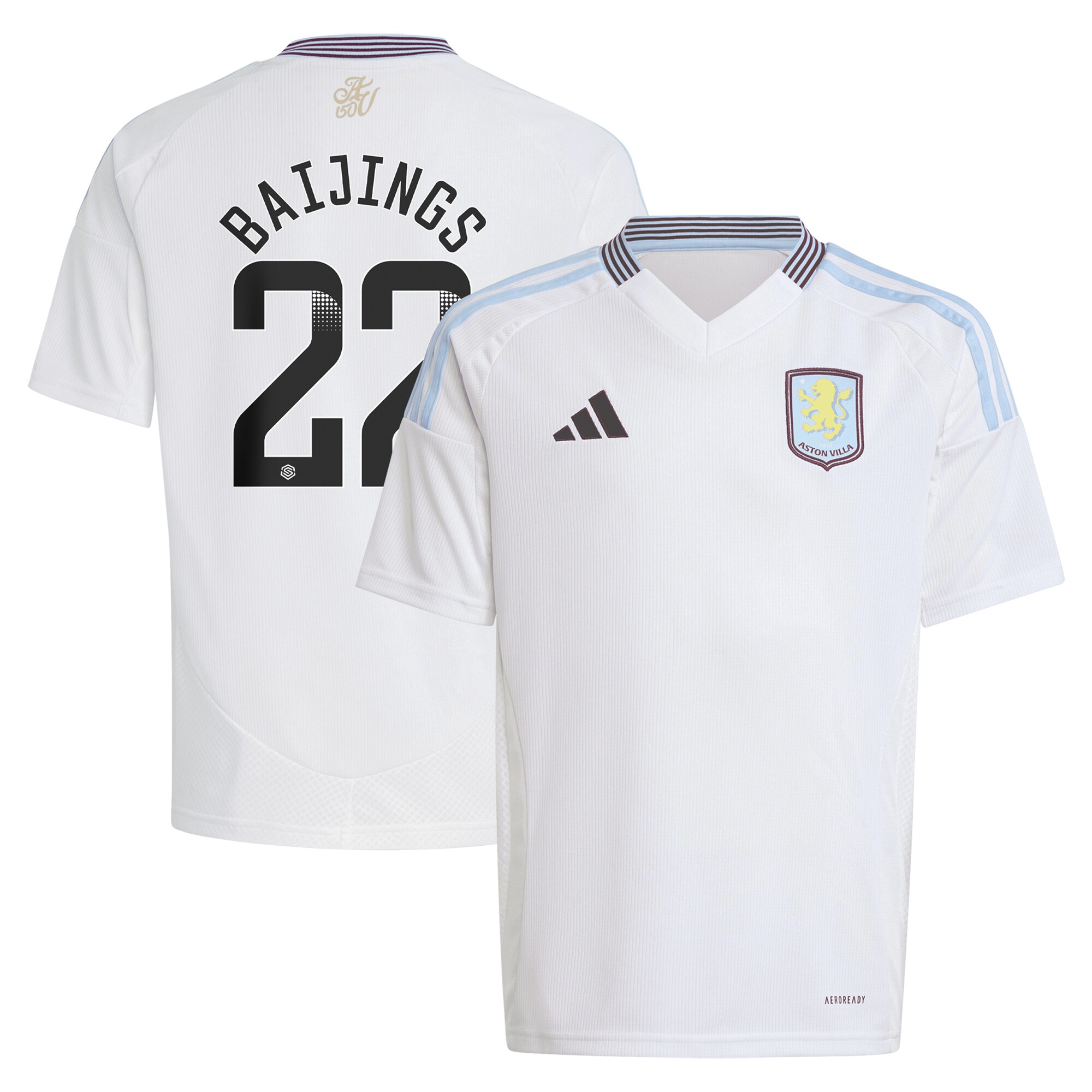 Aston Villa aston villa wsl away shirt 2024-25 – kids with baijings 22 printing Kits - Official Football Shirts & Training Gear