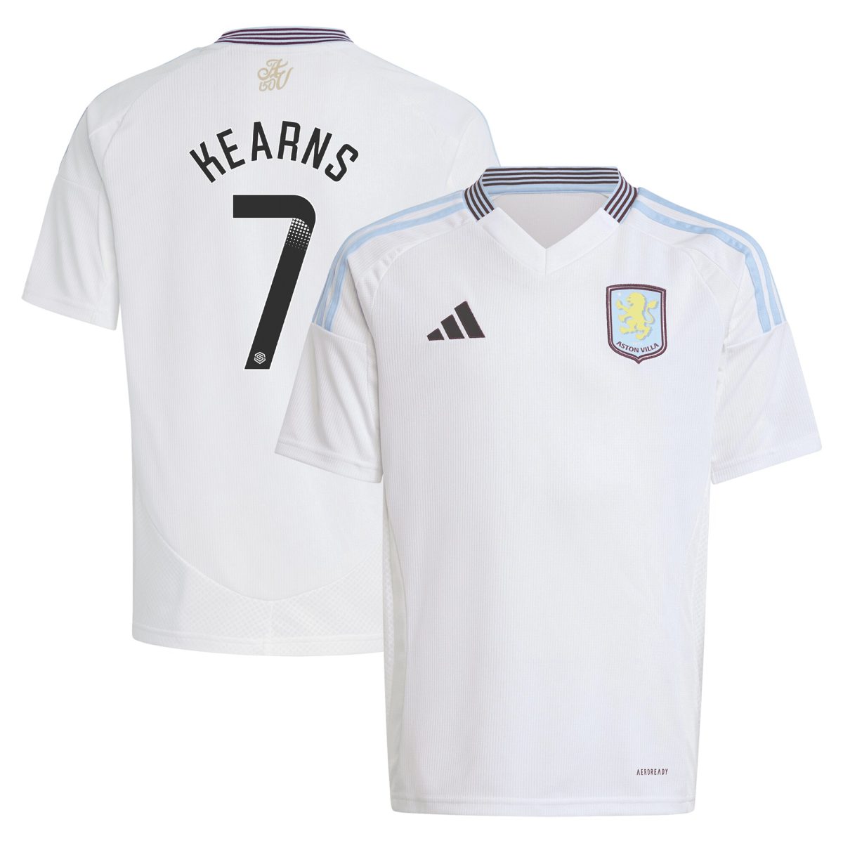 Aston Villa aston villa wsl away shirt 2024-25 – kids with kearns 7 printing Kits - Official Football Shirts & Training Gear