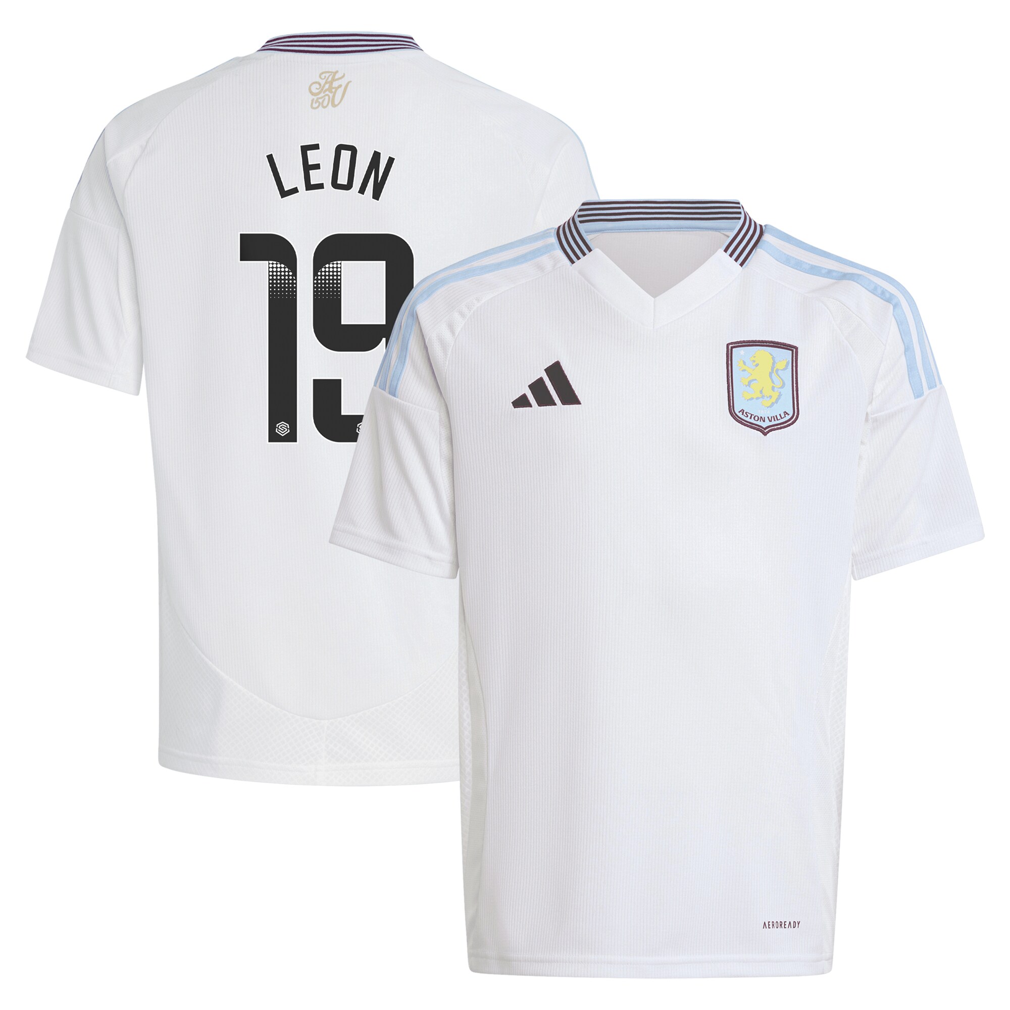 Aston Villa aston villa wsl away shirt 2024-25 – kids with leon 19 printing Kits - Official Football Shirts & Training Gear