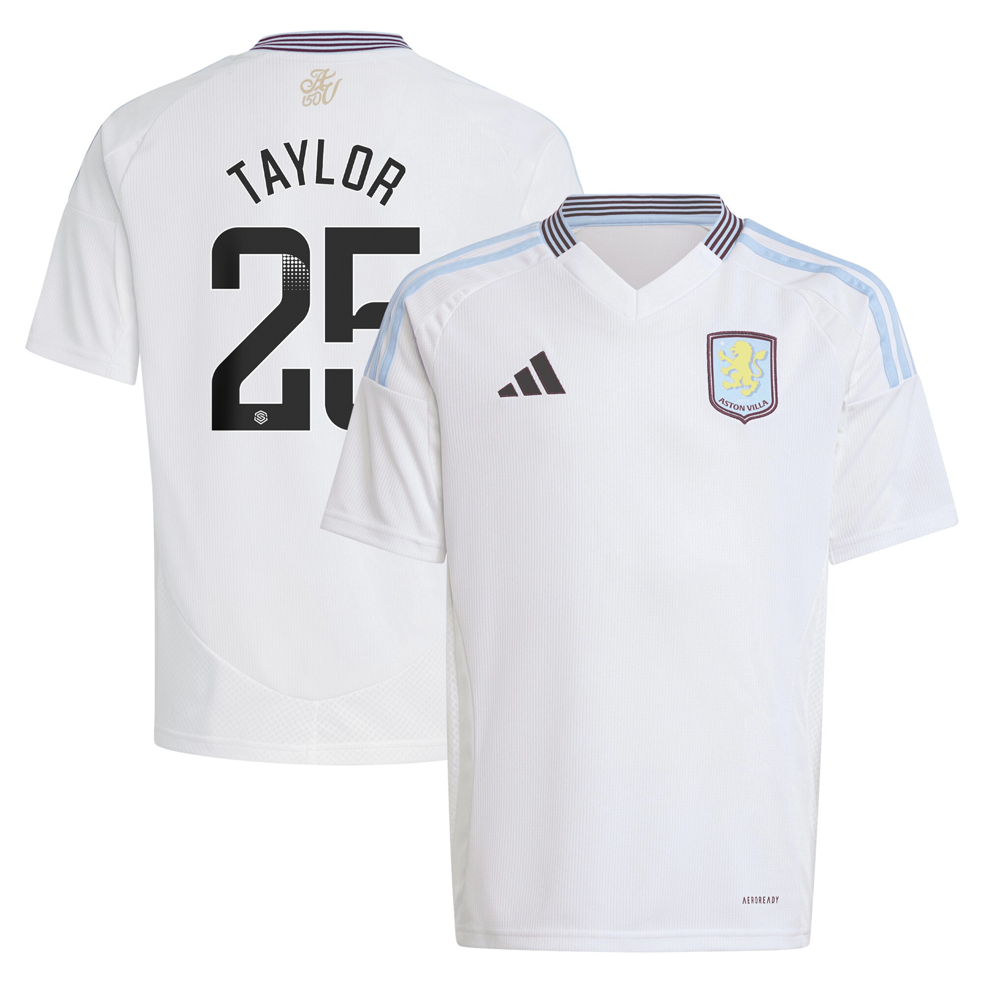Aston Villa aston villa wsl away shirt 2024-25 – kids with taylor 25 printing Kits - Official Football Shirts & Training Gear