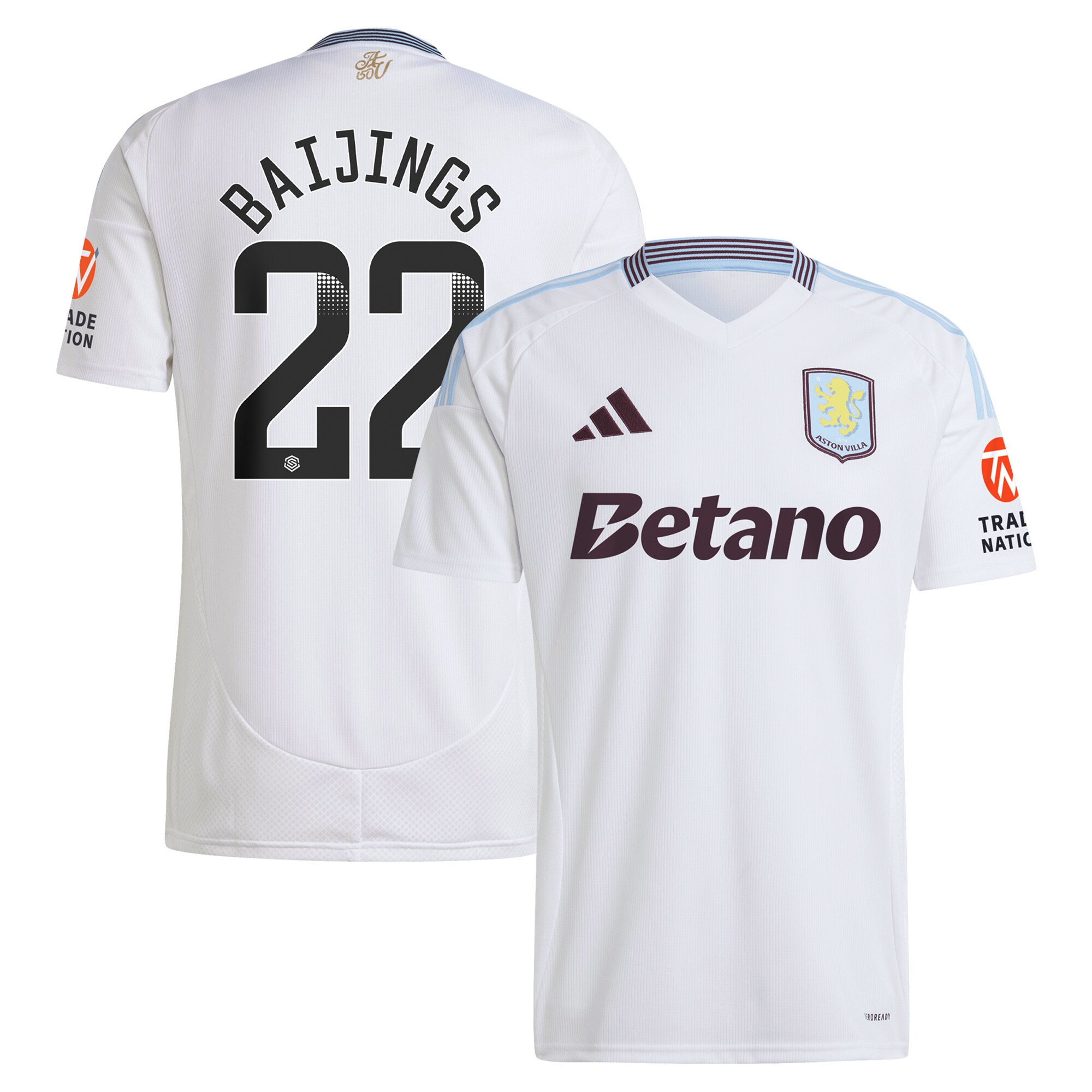 Aston Villa aston villa wsl away shirt 2024-25 with baijings 22 printing Kits - Official Football Shirts & Training Gear