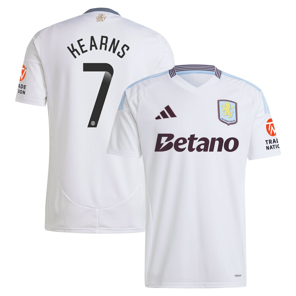 Aston Villa aston villa wsl away shirt 2024-25 with kearns 7 printing Kits - Official Football Shirts & Training Gear