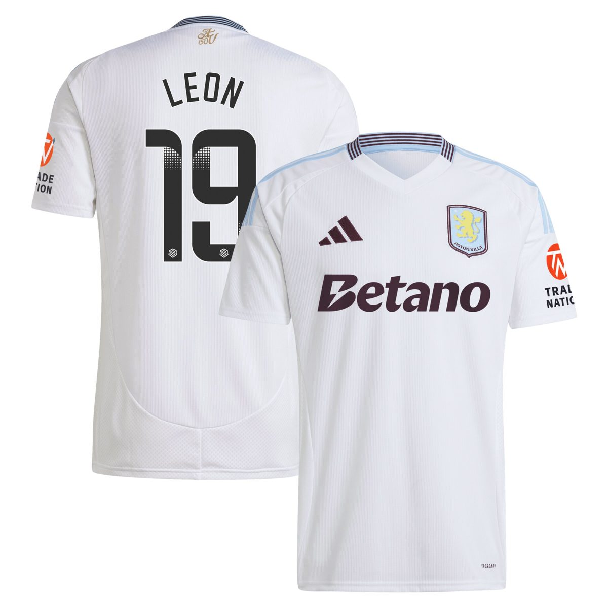 Aston Villa aston villa wsl away shirt 2024-25 with leon 19 printing Kits - Official Football Shirts & Training Gear