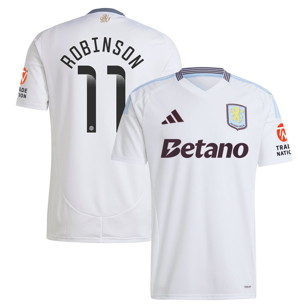 Aston Villa aston villa wsl away shirt 2024-25 with robinson 11 printing Kits - Official Football Shirts & Training Gear