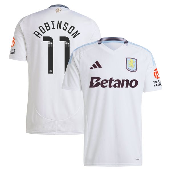 Aston Villa aston villa wsl away shirt 2024-25 with robinson 11 printing Kits - Official Football Shirts & Training Gear