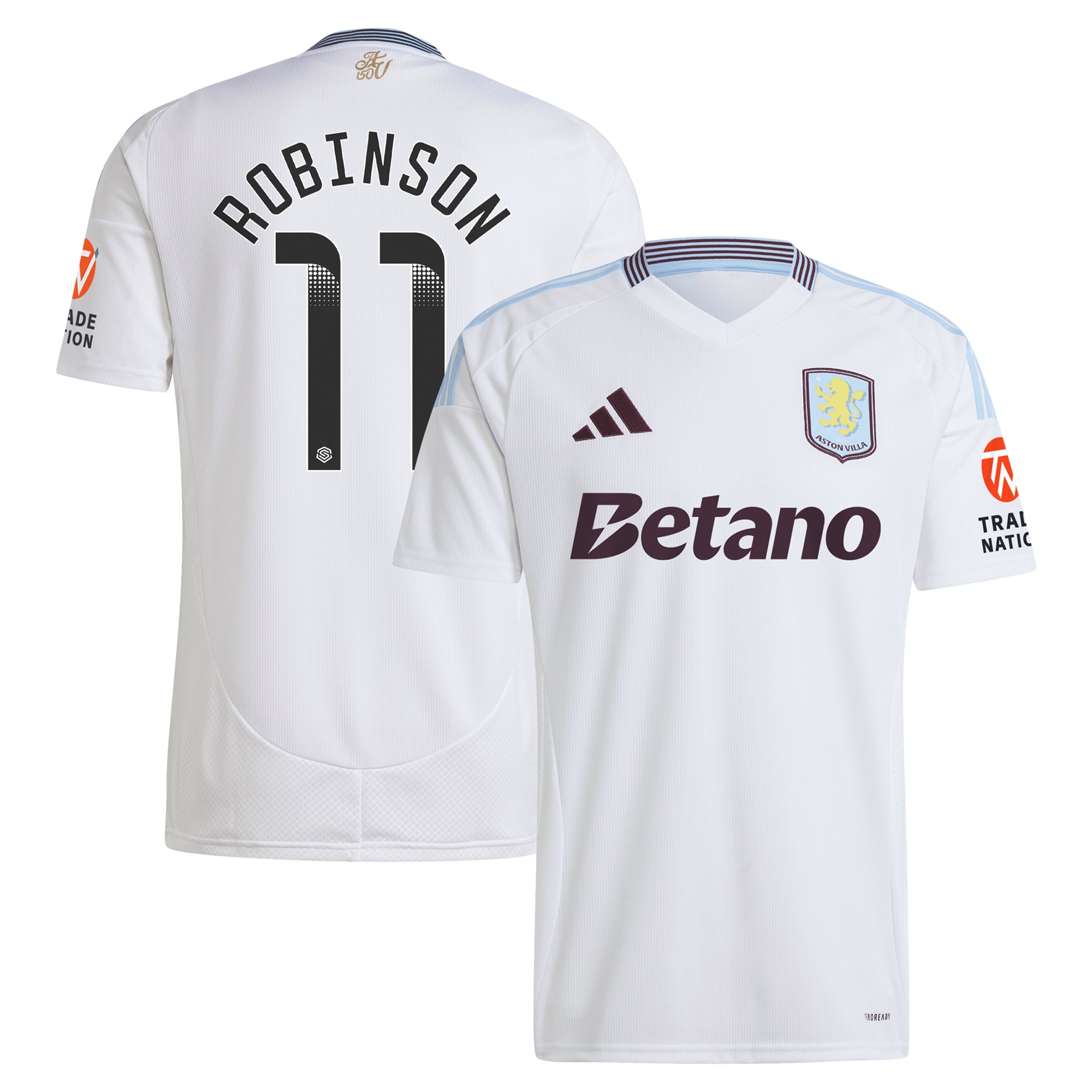 Aston Villa aston villa wsl away shirt 2024-25 with robinson 11 printing Kits - Official Football Shirts & Training Gear