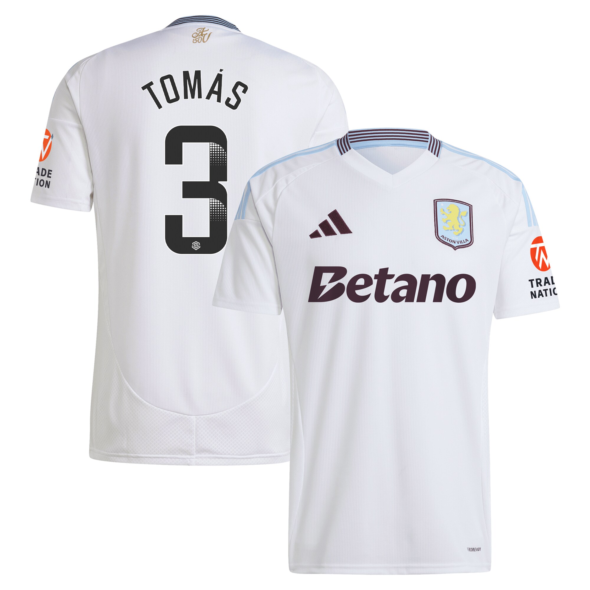 Aston Villa aston villa wsl away shirt 2024-25 with tomás 3 printing Kits - Official Football Shirts & Training Gear