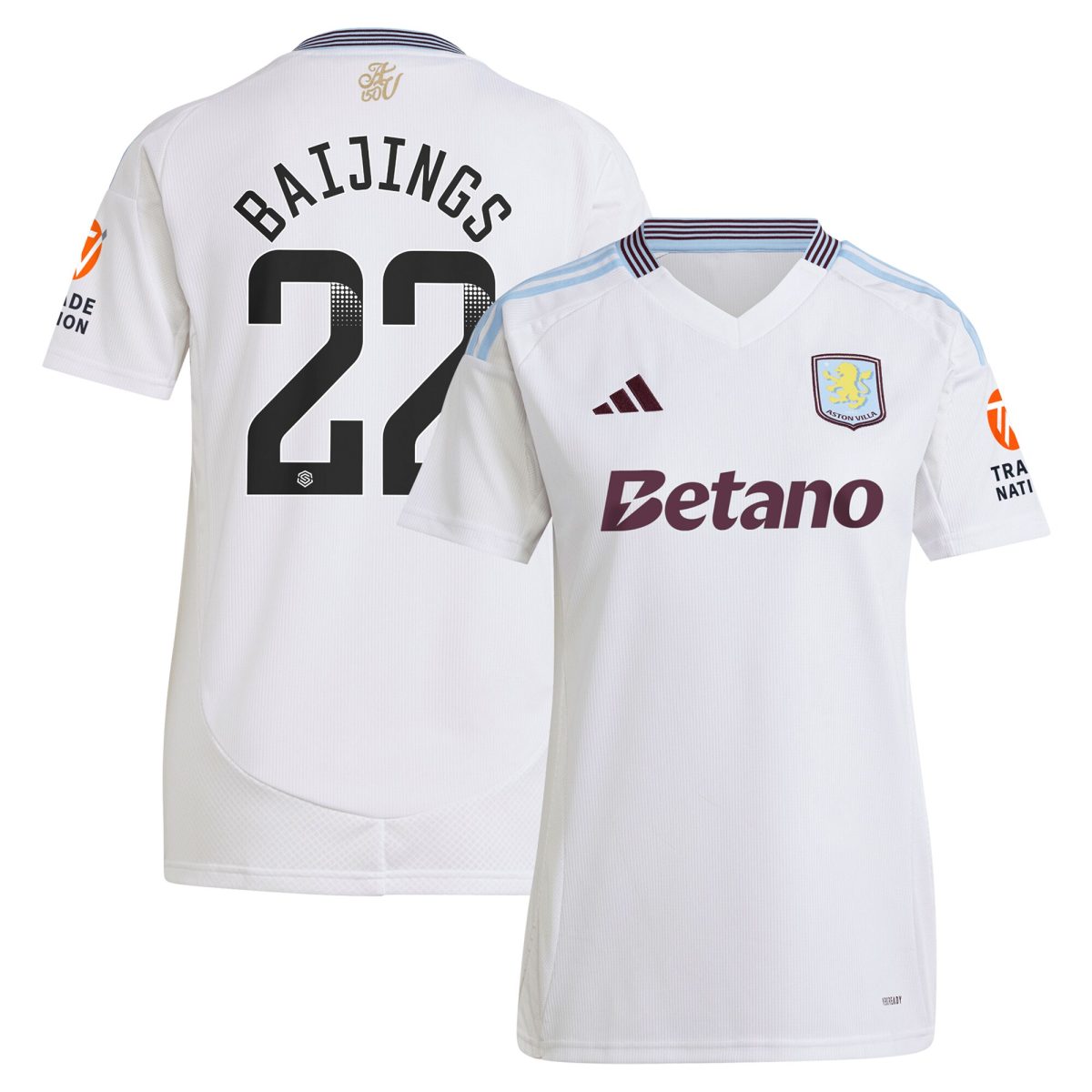 Aston Villa aston villa wsl away shirt 2024-25 – womens with baijings 22 printing Kits - Official Football Shirts & Training Gear