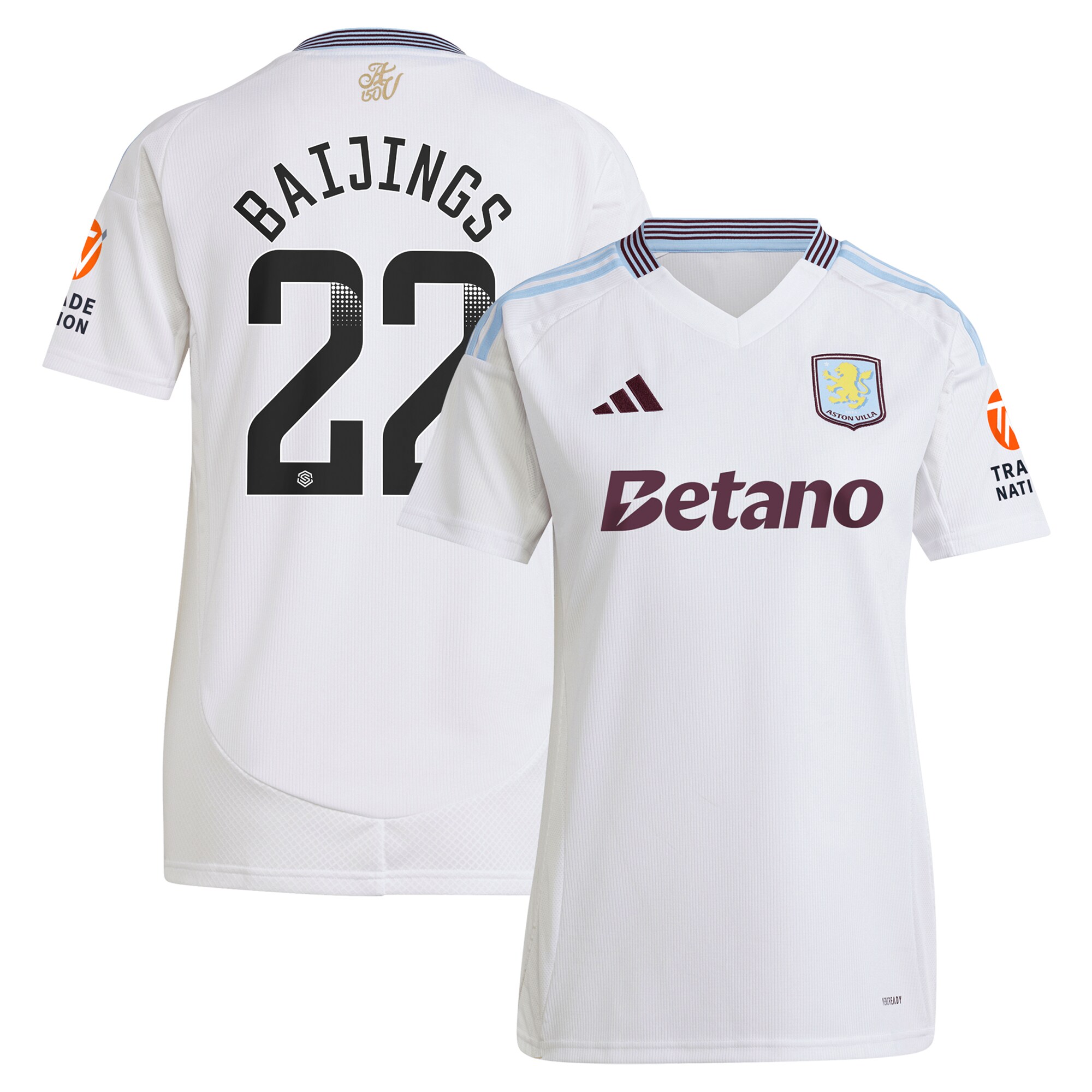 Aston Villa aston villa wsl away shirt 2024-25 – womens with baijings 22 printing Kits - Official Football Shirts & Training Gear