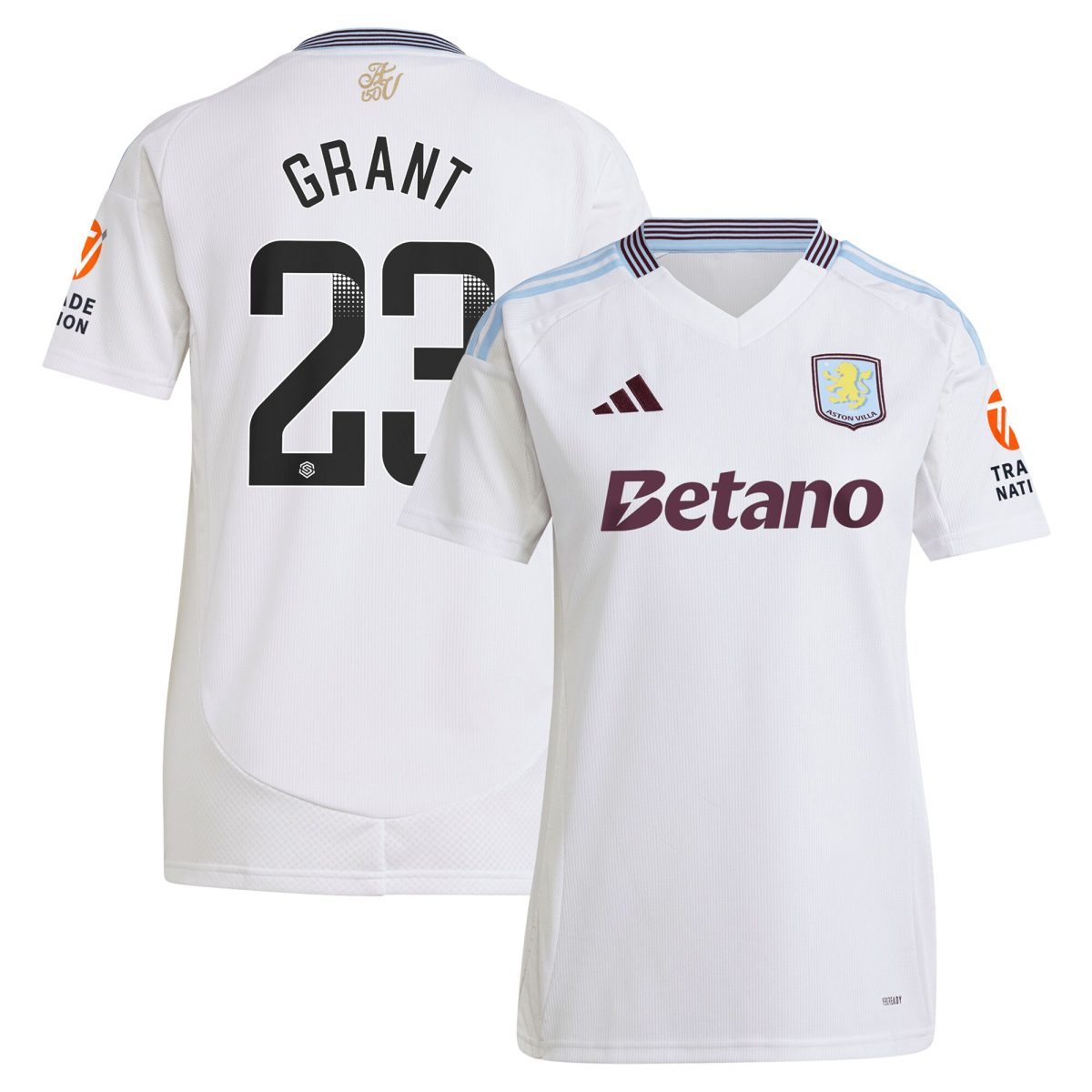 Aston Villa aston villa wsl away shirt 2024-25 – womens with grant 23 printing Kits - Official Football Shirts & Training Gear