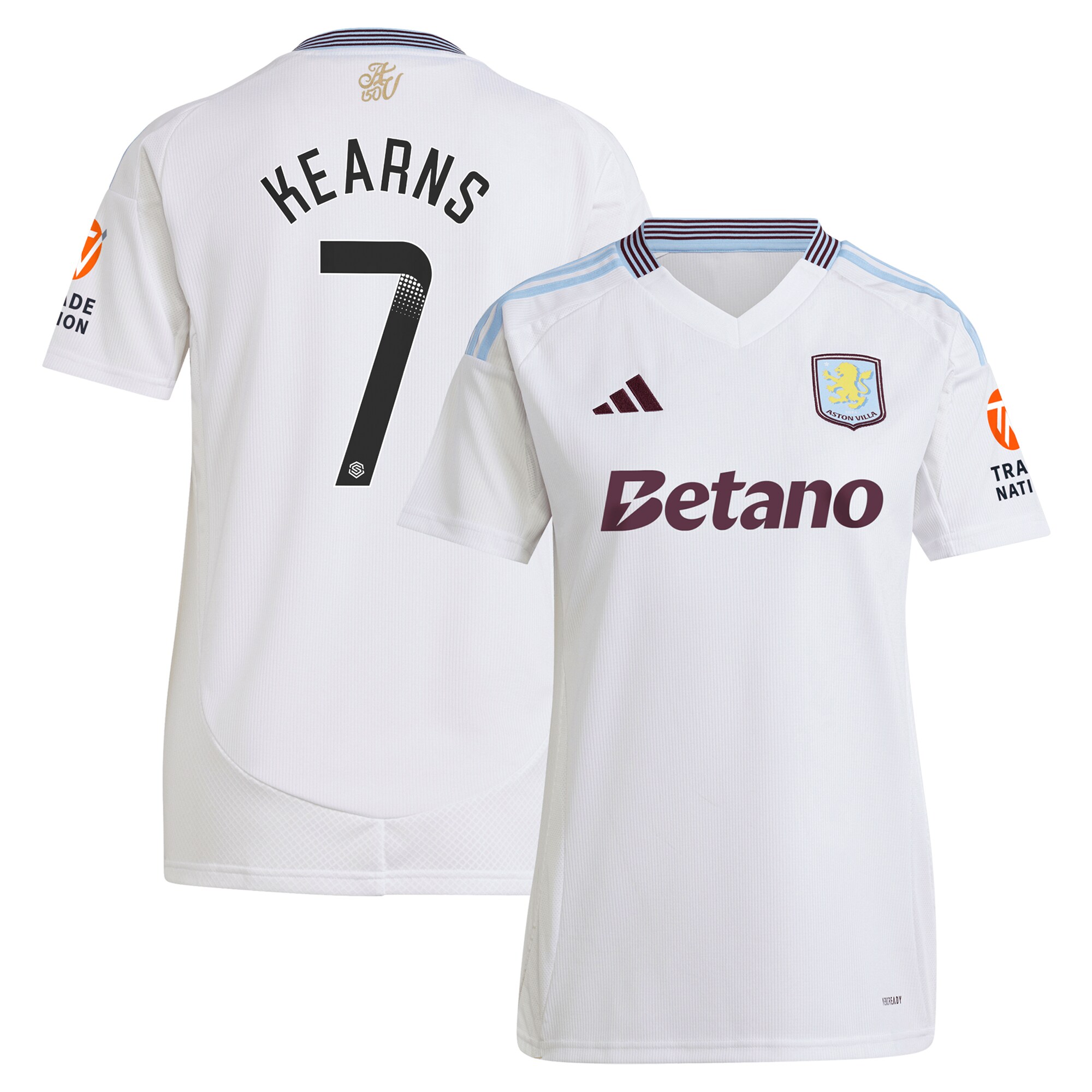 Aston Villa aston villa wsl away shirt 2024-25 – womens with kearns 7 printing Kits - Official Football Shirts & Training Gear
