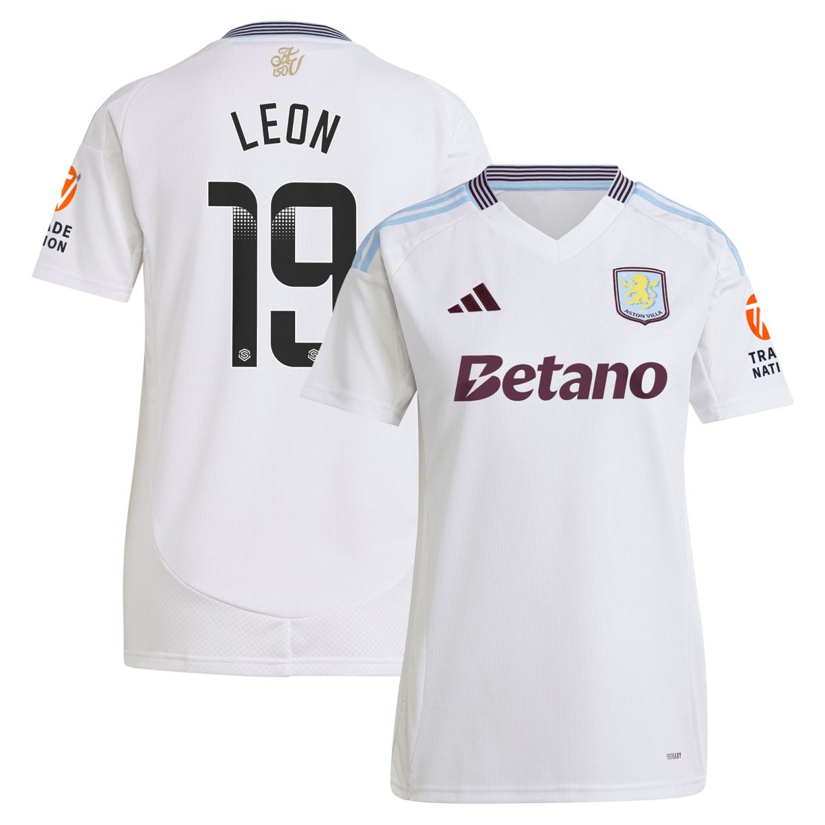 Aston Villa aston villa wsl away shirt 2024-25 – womens with leon 19 printing Kits - Official Football Shirts & Training Gear