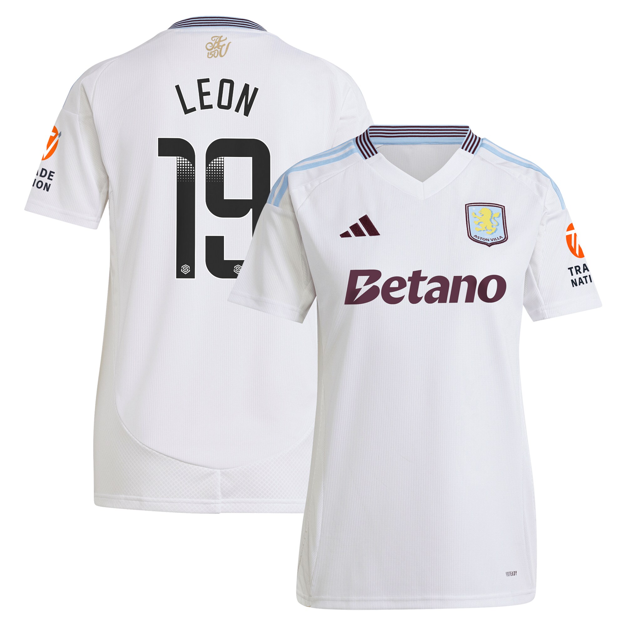 Aston Villa aston villa wsl away shirt 2024-25 – womens with leon 19 printing Kits - Official Football Shirts & Training Gear