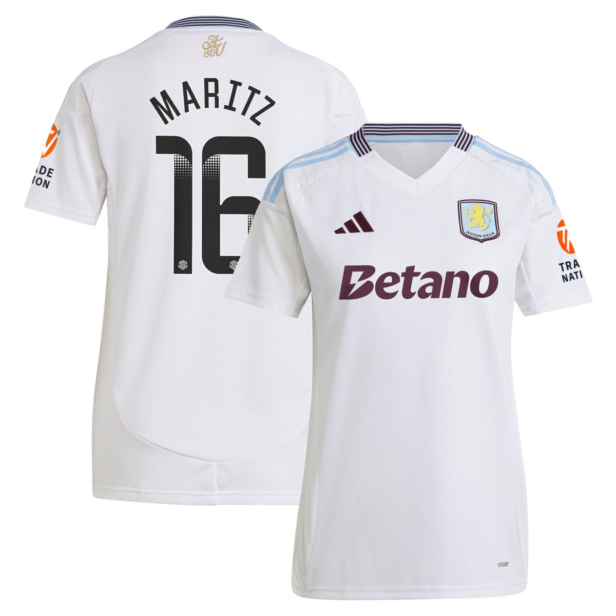 Aston Villa aston villa wsl away shirt 2024-25 – womens with maritz 16 printing Kits - Official Football Shirts & Training Gear