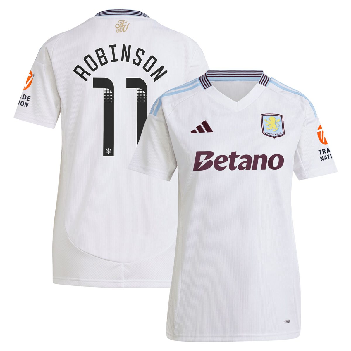 Aston Villa aston villa wsl away shirt 2024-25 – womens with robinson 11 printing Kits - Official Football Shirts & Training Gear