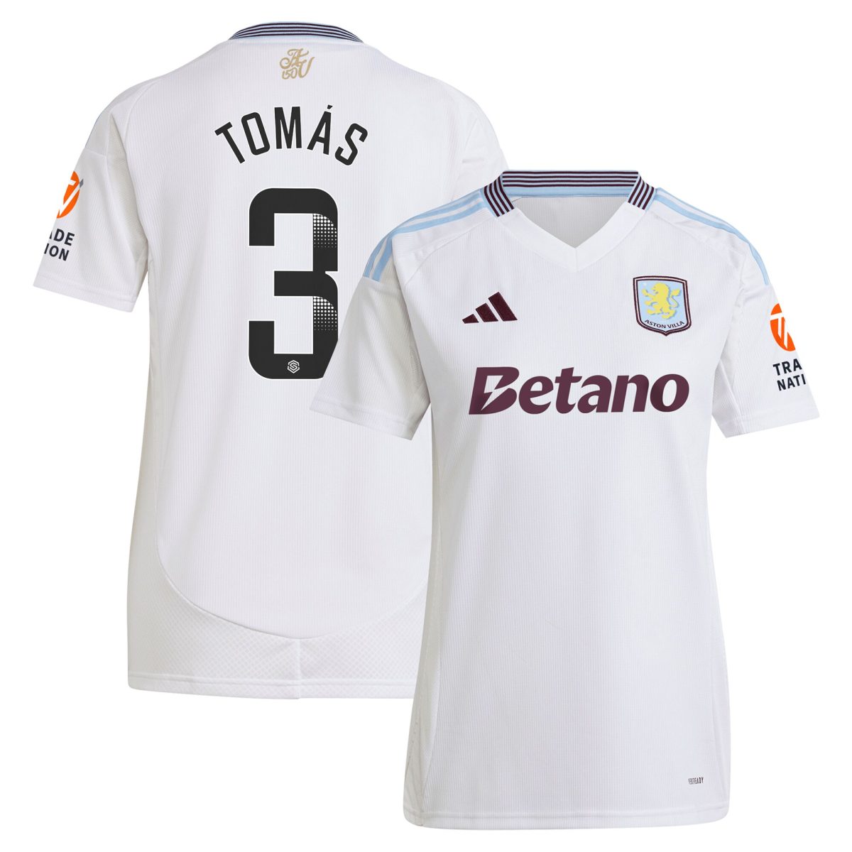 Aston Villa aston villa wsl away shirt 2024-25 – womens with tomás 3 printing Kits - Official Football Shirts & Training Gear